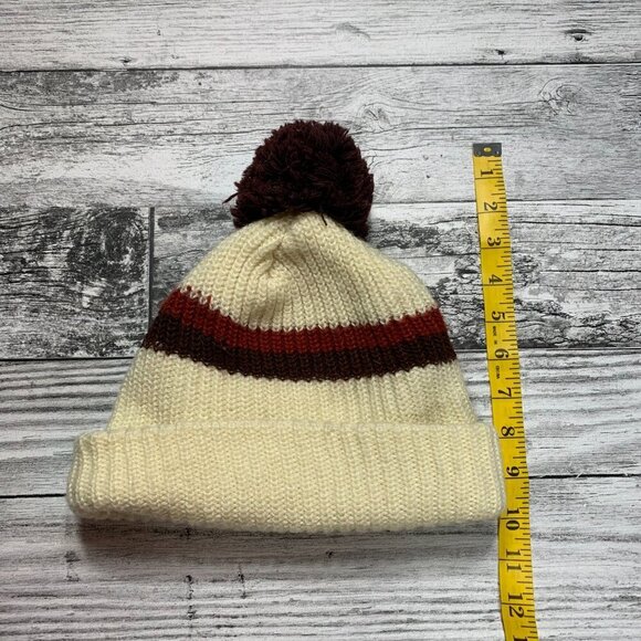 Vintage Beanie Pom Pom Knit Hat Toque - Picture 6 of 6